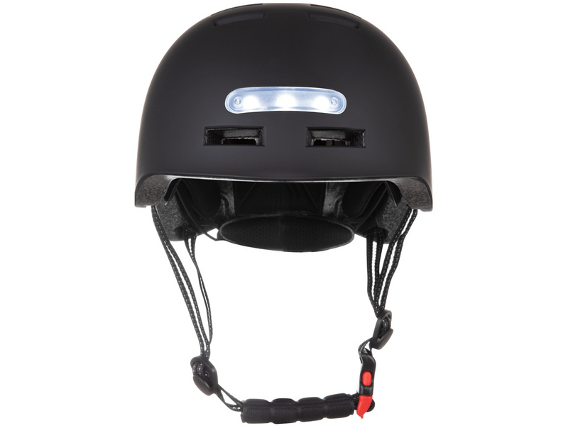 Kello Bukósisak elöl-hátul LED lámpával, S, Fekete