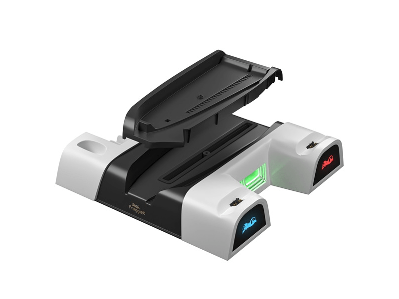 FroggieX PS5/PS5 Slim stalak za ventilator + držač za slušalice (FX-P5-C4-W)