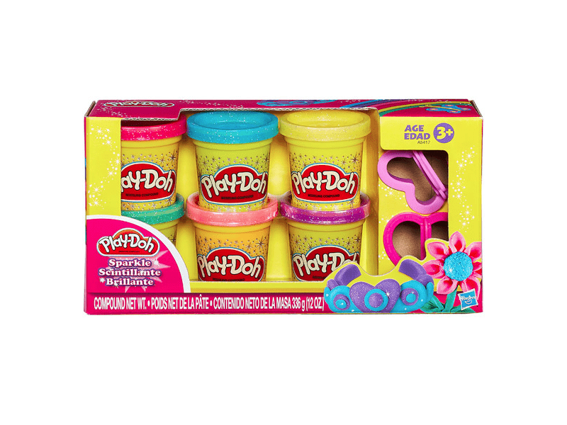Play-Doh 6 darabos csillámos gyurmaszett (A5417EU8)