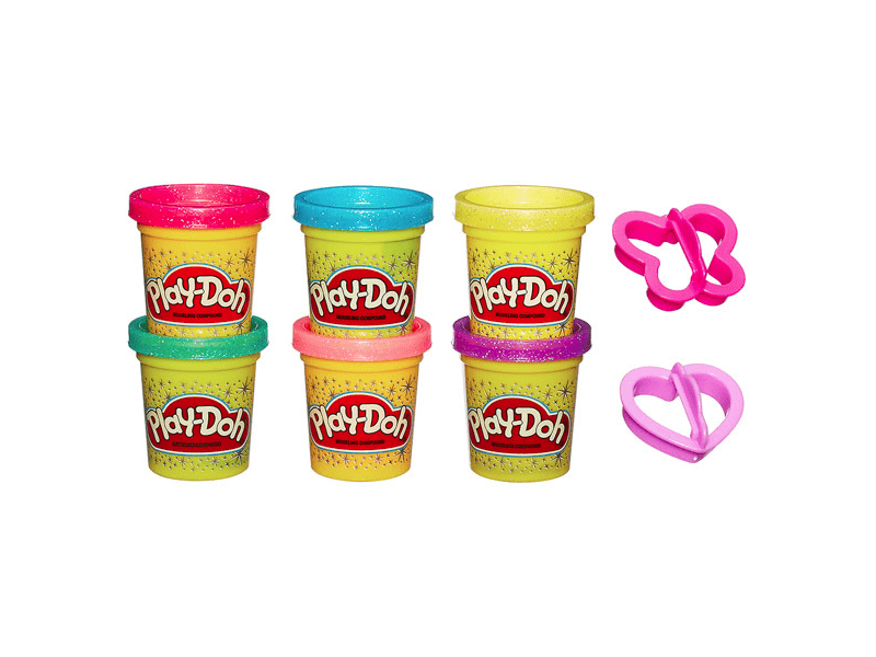 Play-Doh 6 darabos csillámos gyurmaszett (A5417EU8)