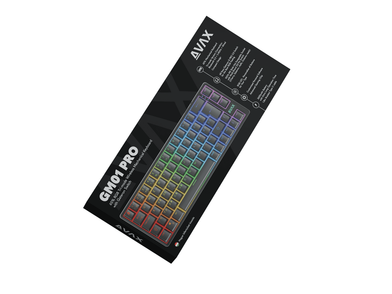 Avax GM01R Pro 65% Gasket RGB tri-mode Mechanikus billentyűzet