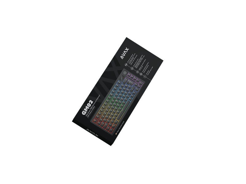 Avax GM02 Gasket RGB Gamer billentyűzet, Red Switch (GM02R)