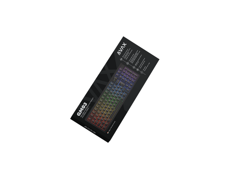 Avax GM03 Gasket RGB Gamer billentyűzet, Red Switch (GM03R)