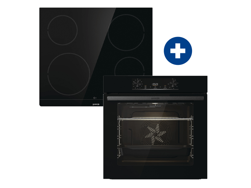Gorenje BO6735E02BK Beépíthető sütő + Gorenje ECT641BSC Üvegkerámia főzőlap