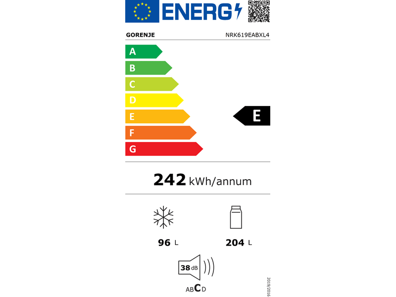 Gorenje NRK619EABXL4 Alulfagyasztós hűtőszekrény