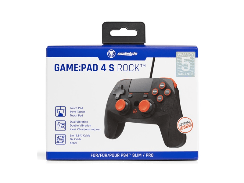 GP Snakebyte PS4 GamePad 4 S Rock - vezetékes kontroller