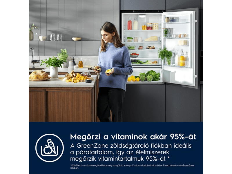 Electrolux ENT8TE18S Beépíthető kombinált hűtőszekrény, NoFrost, 177 cm