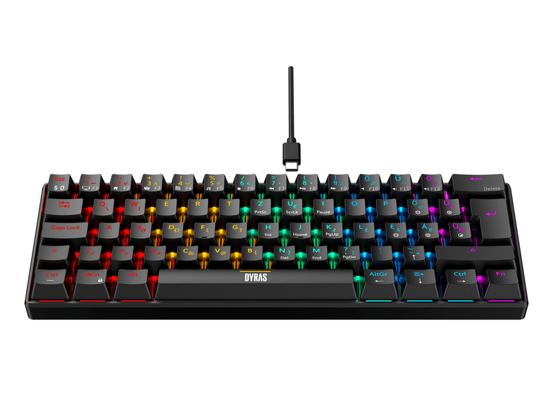 Dyras GS-KEYB903BK Gaming billentyűzet, 60%