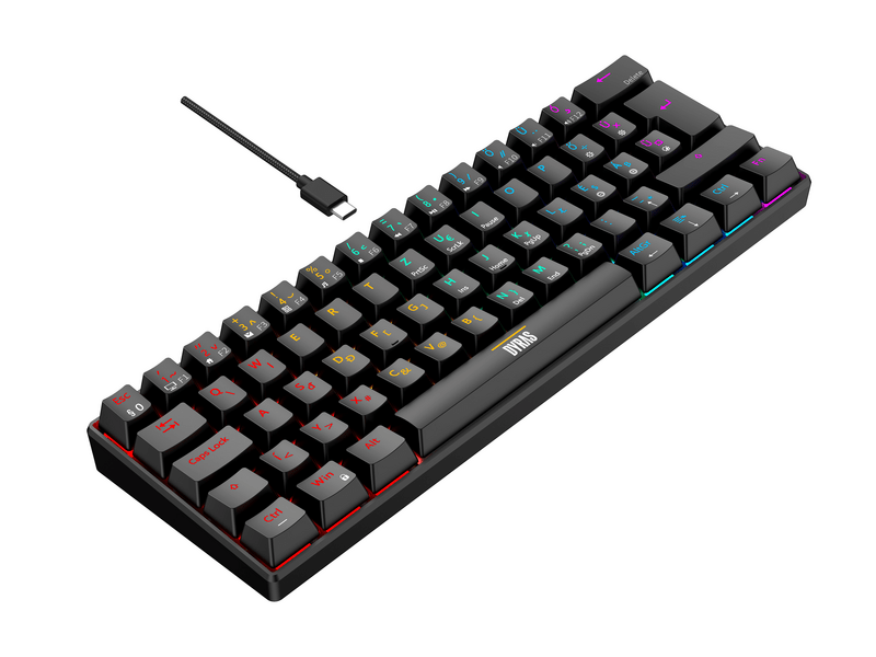 Dyras GS-KEYB903BK Gaming billentyűzet, 60%