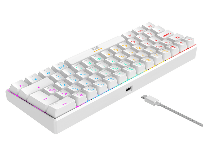 Dyras GS-KEYB903WH Gaming billentyűzet, 60%