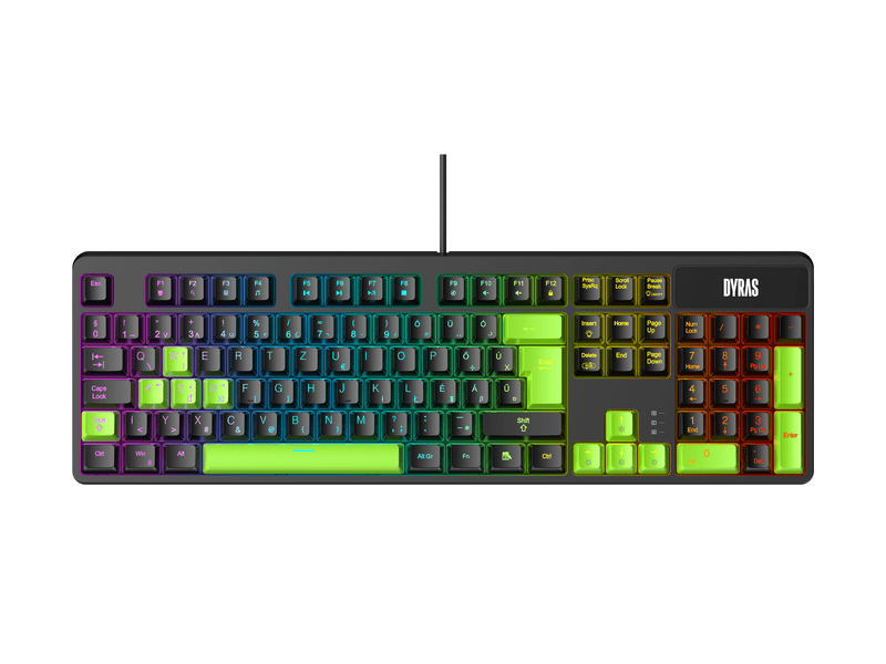 Dyras GS-KEYB930BK Gaming billentyűzet, fekete-neon