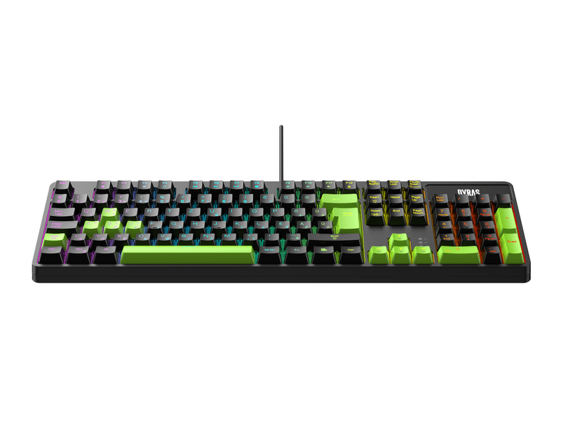Dyras GS-KEYB930BK Gaming billentyűzet, fekete-neon