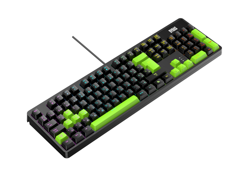 Dyras GS-KEYB930BK Gaming billentyűzet, fekete-neon