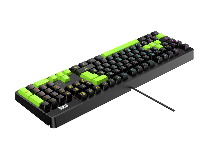 Dyras GS-KEYB930BK Gaming billentyűzet, fekete-neon