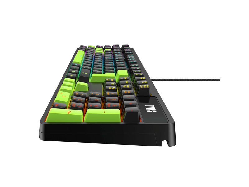 Dyras GS-KEYB930BK Gaming billentyűzet, fekete-neon