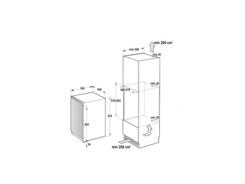 Gorenje RI4092E1 Beépíthető egyajtós hűtőszekrény
