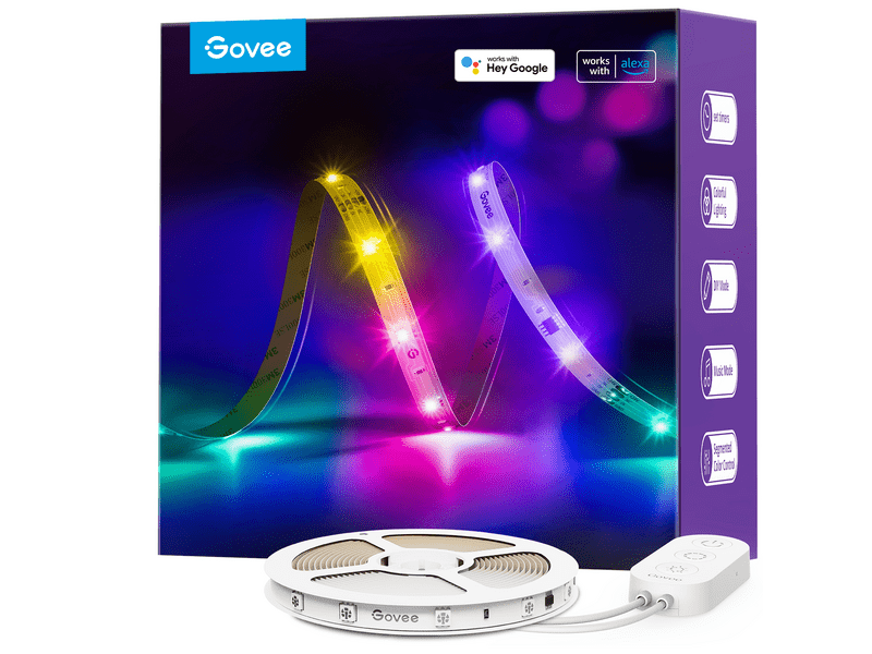 Govee RGBIC Basic Wi-Fi + Bluetooth LED Szalag, 5 m (H618A)