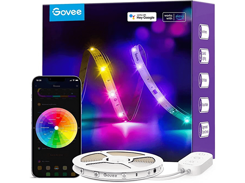 Govee RGBIC Basic Wi-Fi + Bluetooth LED Szalag, 5 m (H618A)