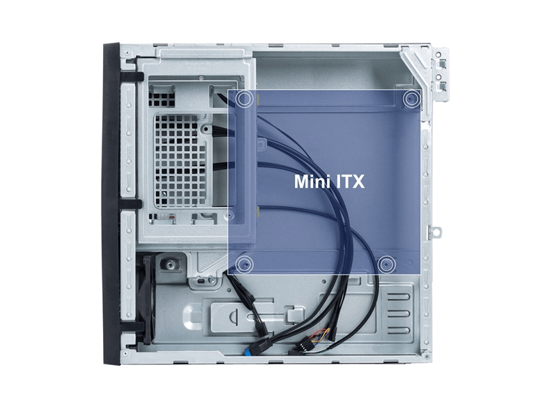 Akyga AK-202-01BK mITX Számítógépház - Fekete