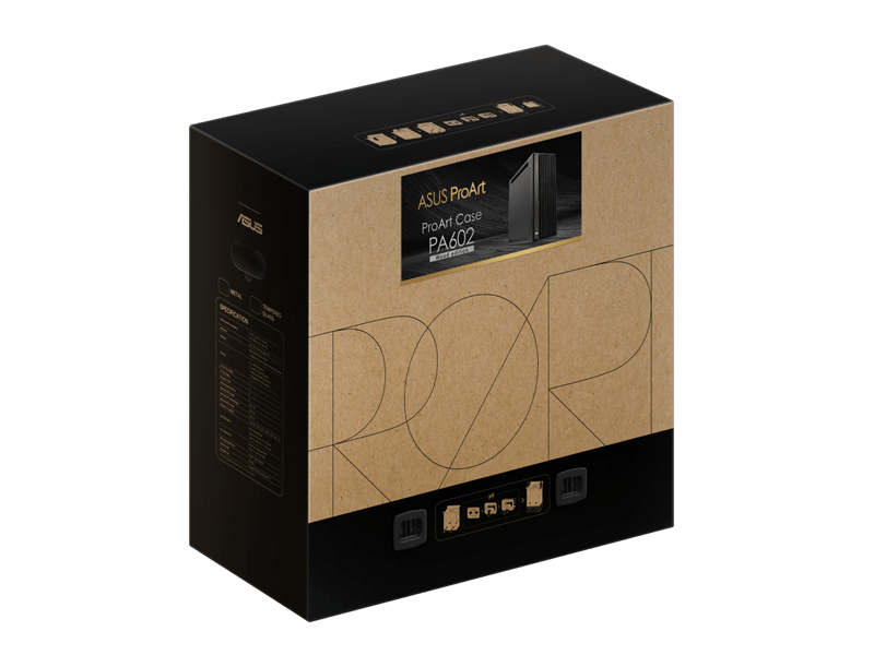 Asus ProArt PA602 Wood Edition Metal Panel E-ATX Számítógépház
