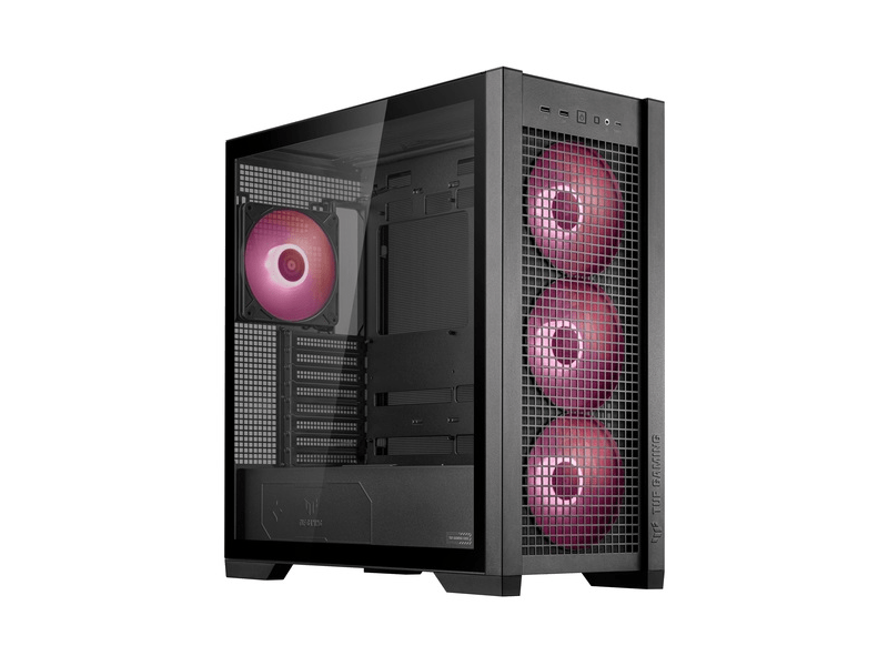 Asus TUF Gaming GT302 TG ARGB Midi számítógépház - Fekete