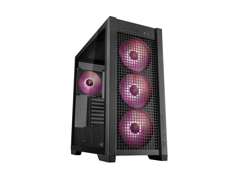 Asus TUF Gaming GT302 TG ARGB Midi számítógépház - Fekete