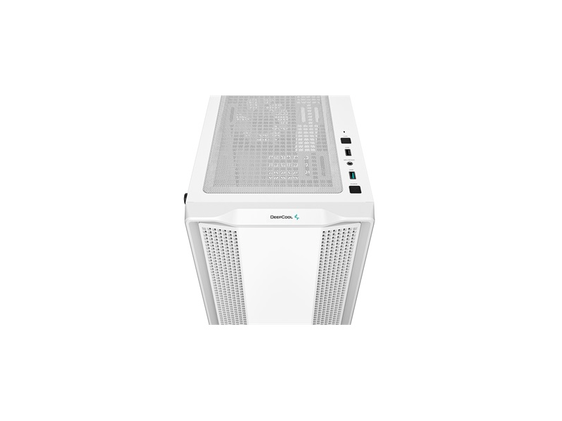 DeepCool Számítógépház - CC360 ARGB WH (fehér, ablakos, 3x12cm ventilátor, Mini-ITX / Micro-ATX, 1xUSB3.0, 1xUSB2.0)