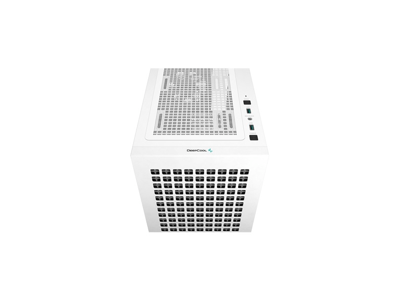 DeepCool Számítógépház - CH370 WH (fekete, ablakos, 1x12cm ventilátor, Mini-ITX / Micro-ATX, 2xUSB3.0)