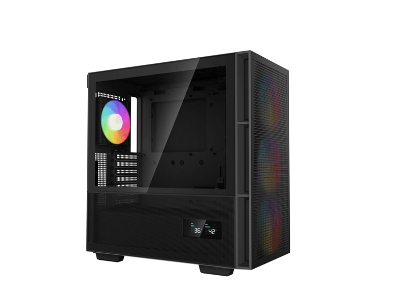 DeepCool Számítógépház - CH560 DIGITAL (fekete, 3x14cm +1x12 ventilátor, Mini-ITX / Micro-ATX / ATX / E-ATX, 2xUSB3.0)