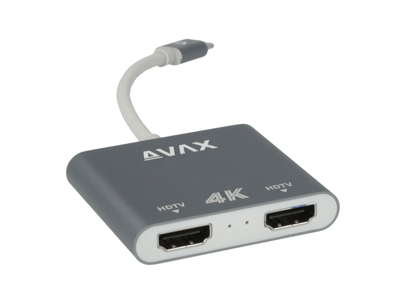 AVAX HB902 USB TypeC - 2x HDMI DUAL monitor adapter