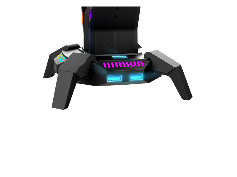 Marvo Kobe 30 RGB fejhallgató tartó, fekete (HZ-10 BK)