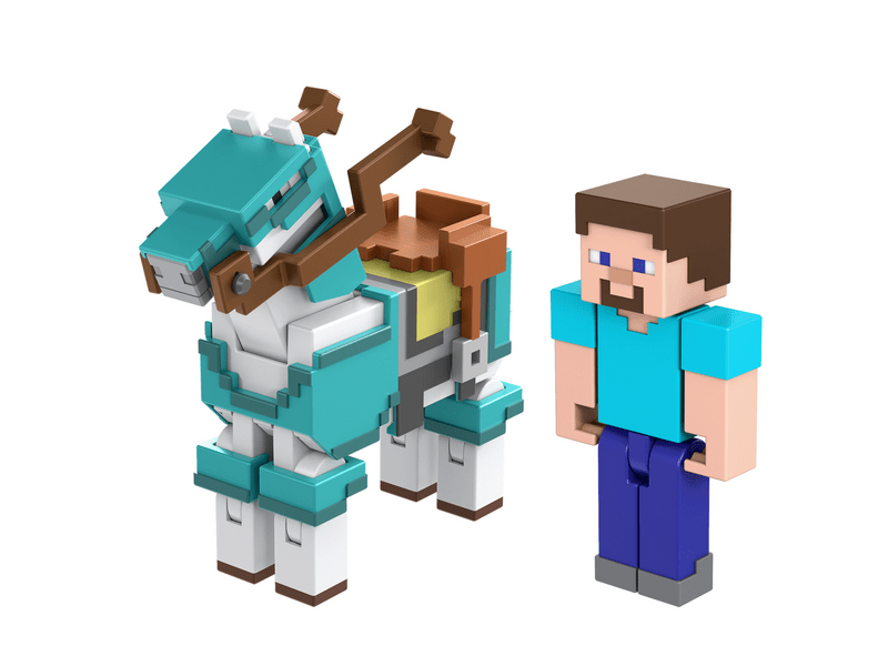 Mattel Minecraft figuraszett - Steve és a páncélozott ló (HDV39)