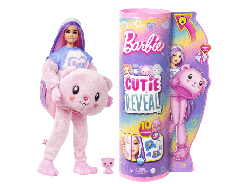 Cutie Reveal Barbie Cozy - Teddy