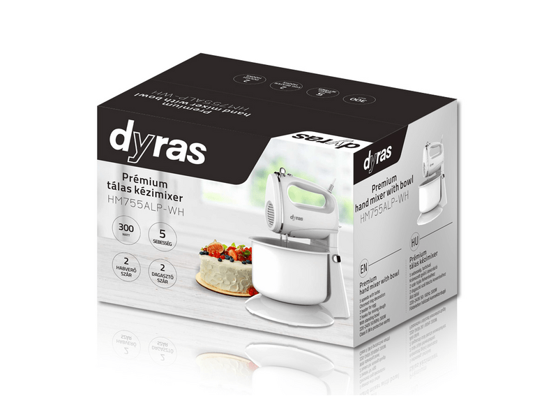 Dyras HM755ALP-WH Tálas kézimixer