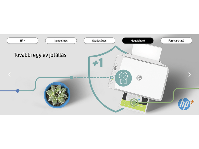 HP DeskJet 2710e Multifunkciós tintasugaras nyomtató, A4, színes, Wi-Fi, HP+, 6 hónap Instant Ink (26K72B)