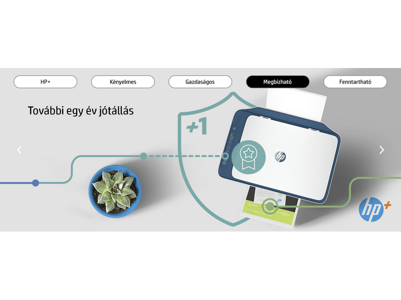 HP DeskJet 2721e multifunkciós tintasugaras nyomtató, A4, színes, Wi-Fi, HP+, 6 hónap Instant Ink (26K68B)