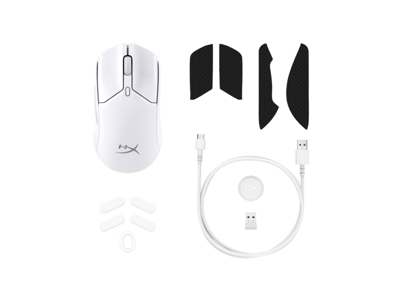 HyperX Pulsefire Haste 2 Mini Gamer egér, fehér (7D389AA)