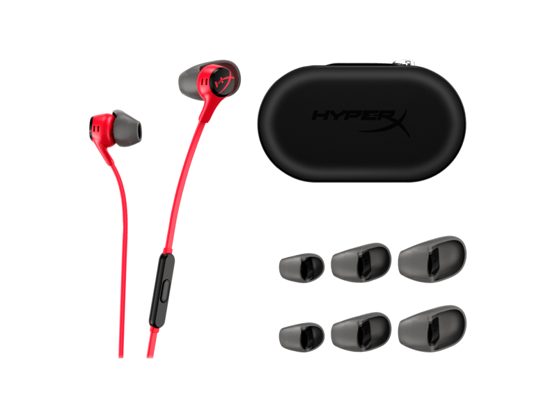 HyperX Cloud Earbuds II Vezetékes gaming fülhallgató, piros (705L8AA)