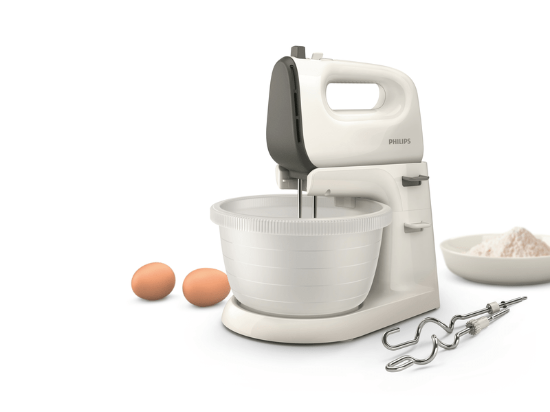 Kézimixer tállal 5seb 450W fehér-szürke