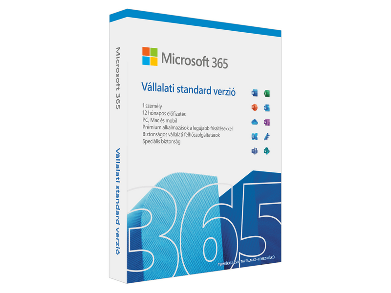 Microsoft 365 Vállalati Standard verzió, magyar, 1 év (KLQ-00677)
