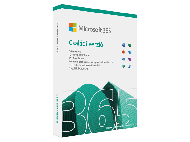 Microsoft 365 Családi verzió, 1 év, magyar (6GQ-01585)