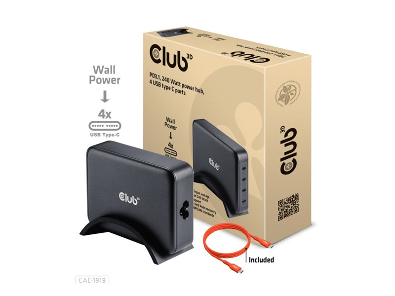 Club 3D CAC1918 Asztali töltő 240 Watt