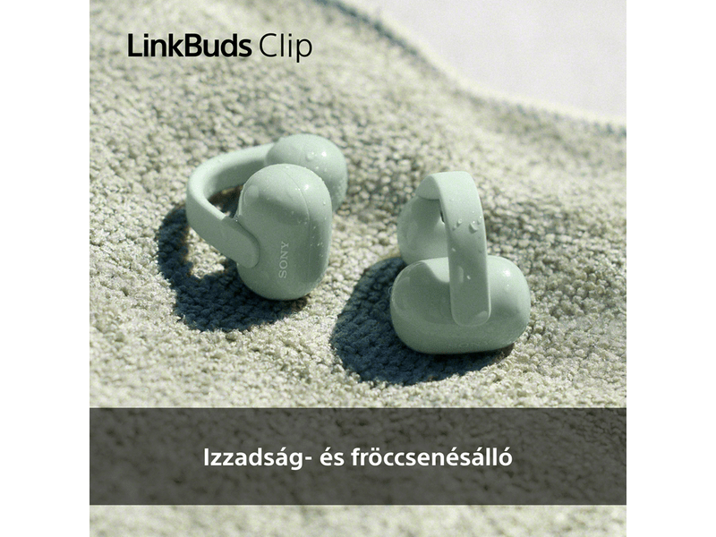Sony WF-LC900C LinkBuds Clip nyitott fülhallgató, zöld