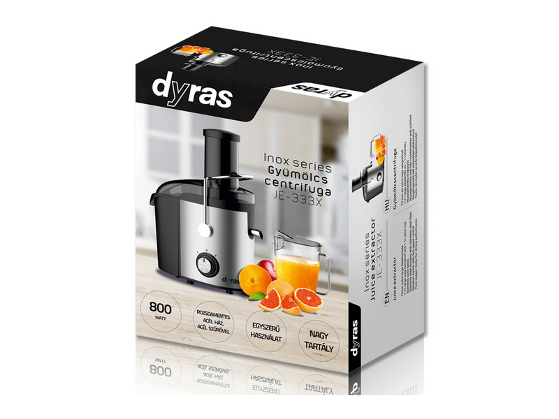 Dyras JE-333X Gyümölcscentrifuga, inox