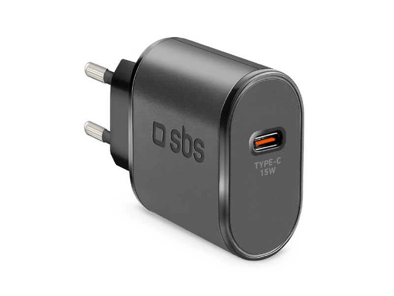 SBS hálózati töltő Type-C,15W, fekete