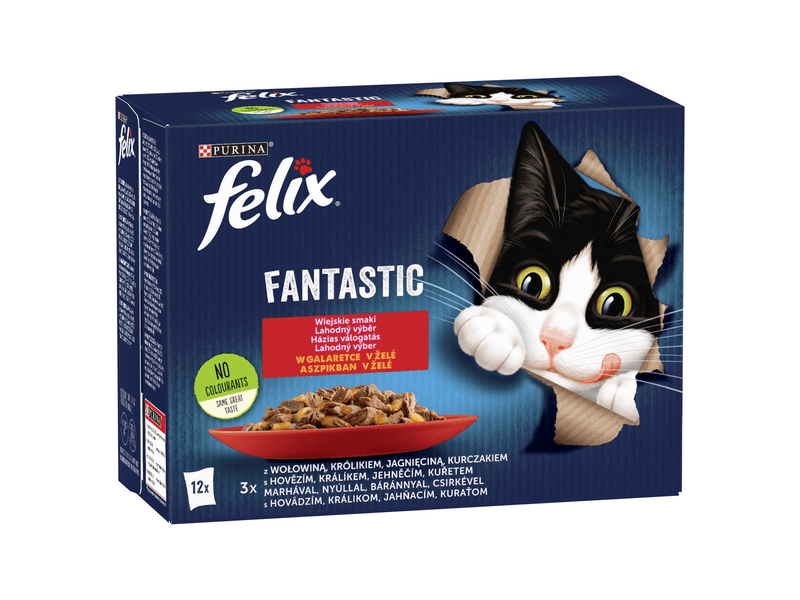 Felix Házias válogatás aszpikban macskaeledel 12x85g