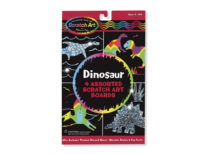 Melissa & Doug kreatív játék, képkarc, dínó