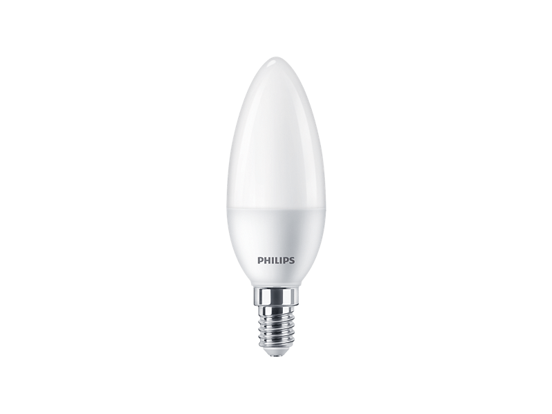 Philips led izzó e14/60w/matt gyertya 212586