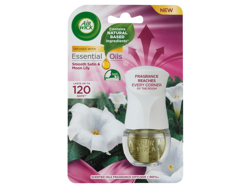 Air Wick légfrissítő, Bársonyos szatén és éji liliom, 19ml