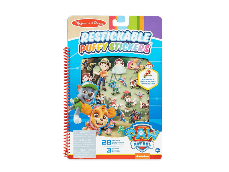 Melissa & Doug kreatív játék, pufi matrica füzet, mancs őrjárat – dzsungel